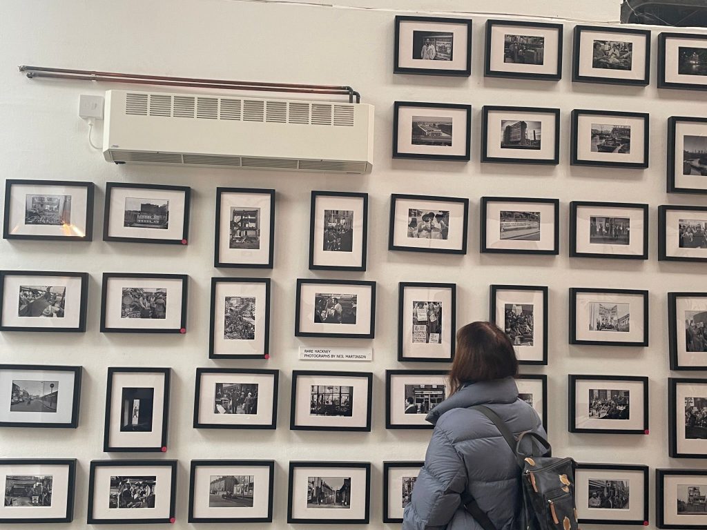 Pictures of Hackney on display at the exhibition.